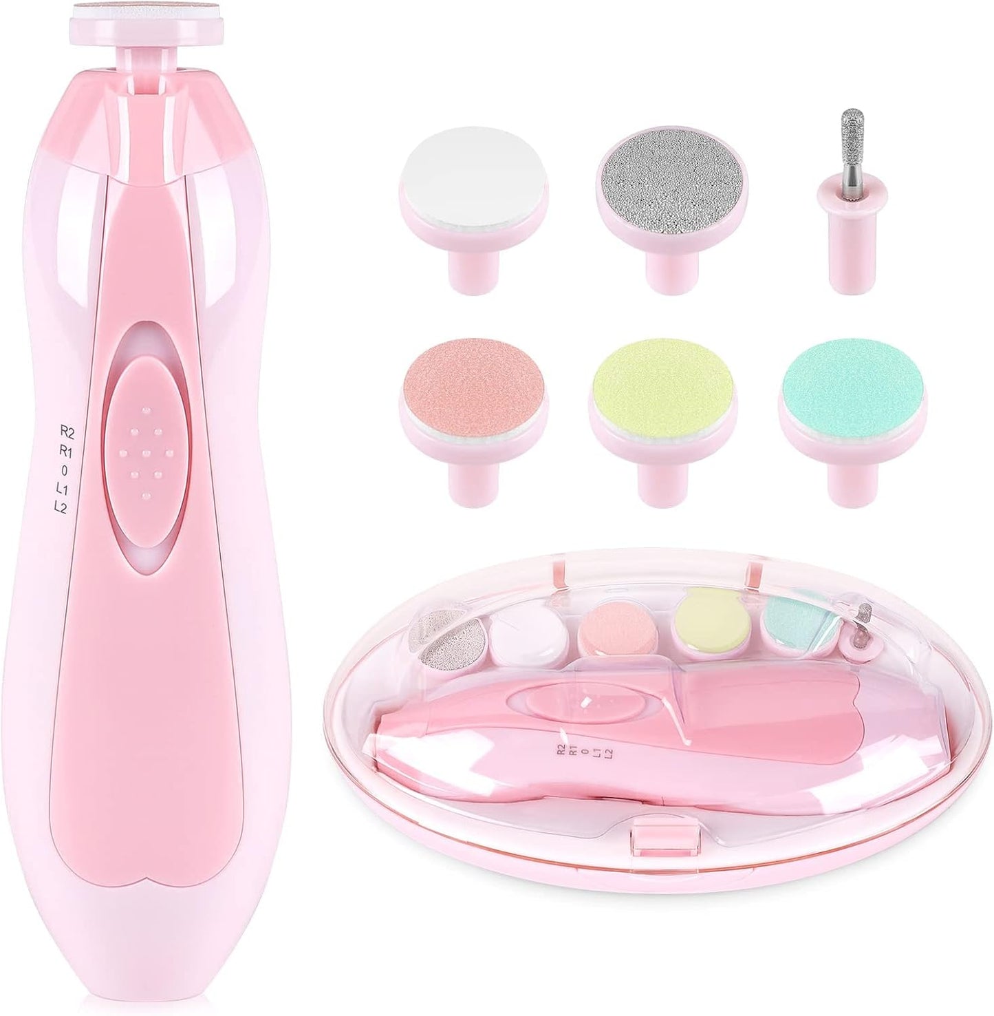 Electric Baby Nail File Nail Clipper Toddler Toenail Care Set Nail Scissors