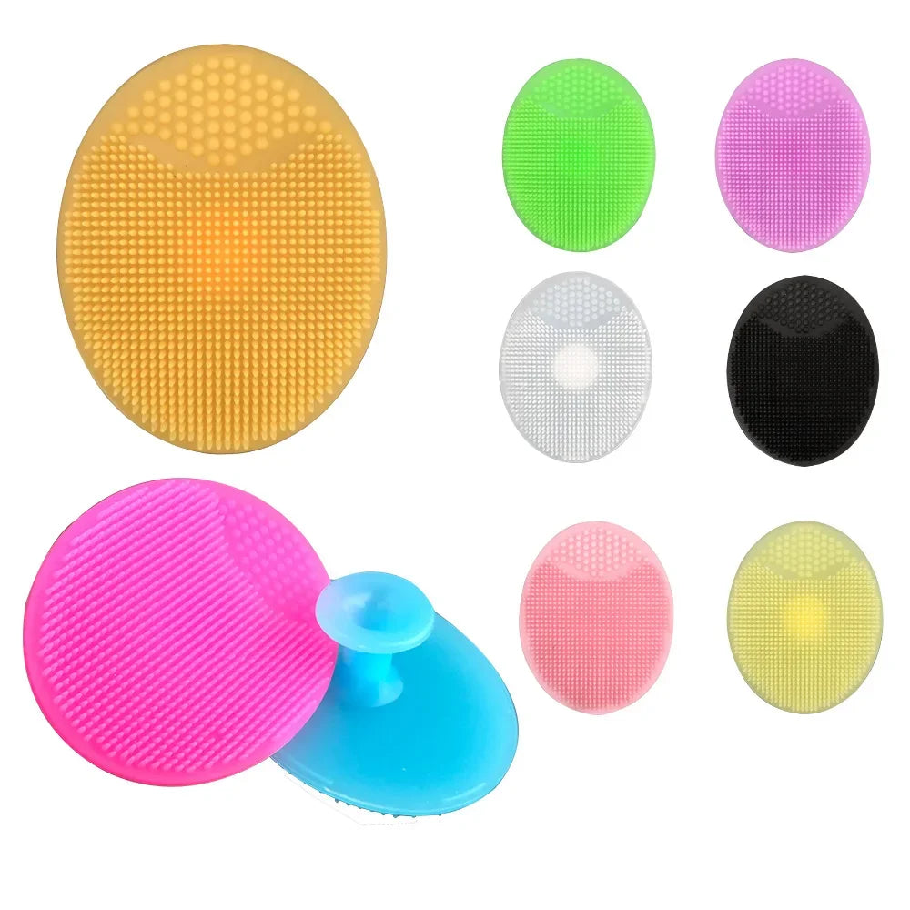 Silicone Shampoo Brush for Baby Infant Bathing Soft Silicone Boys Kids Shower Brush Head Hair Washing Massage Brushes Wipe Comb